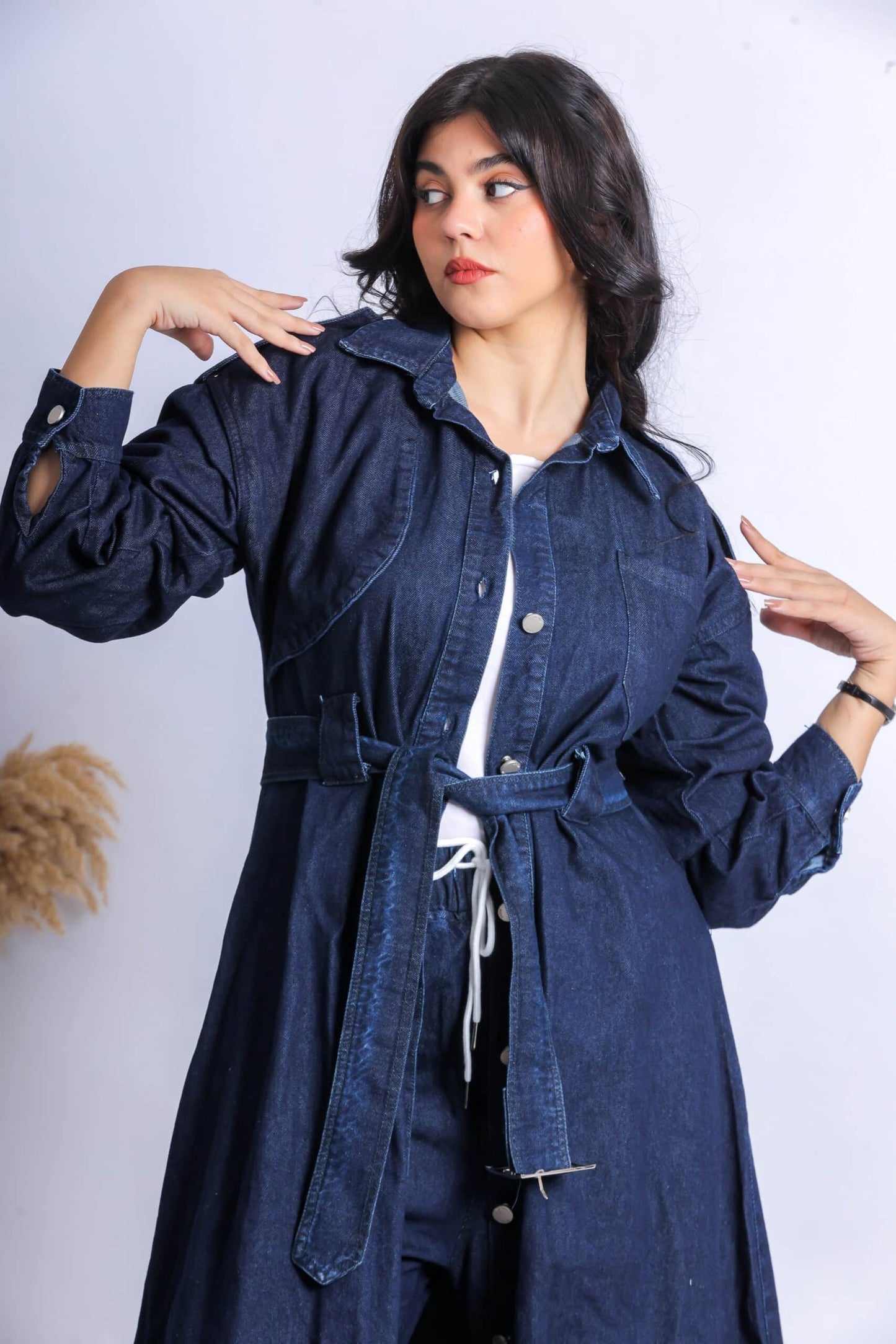 Jeans trench coat