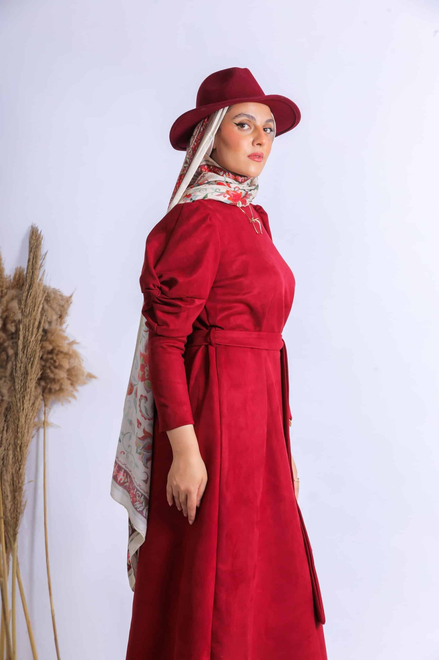 Twisted sleeve dress