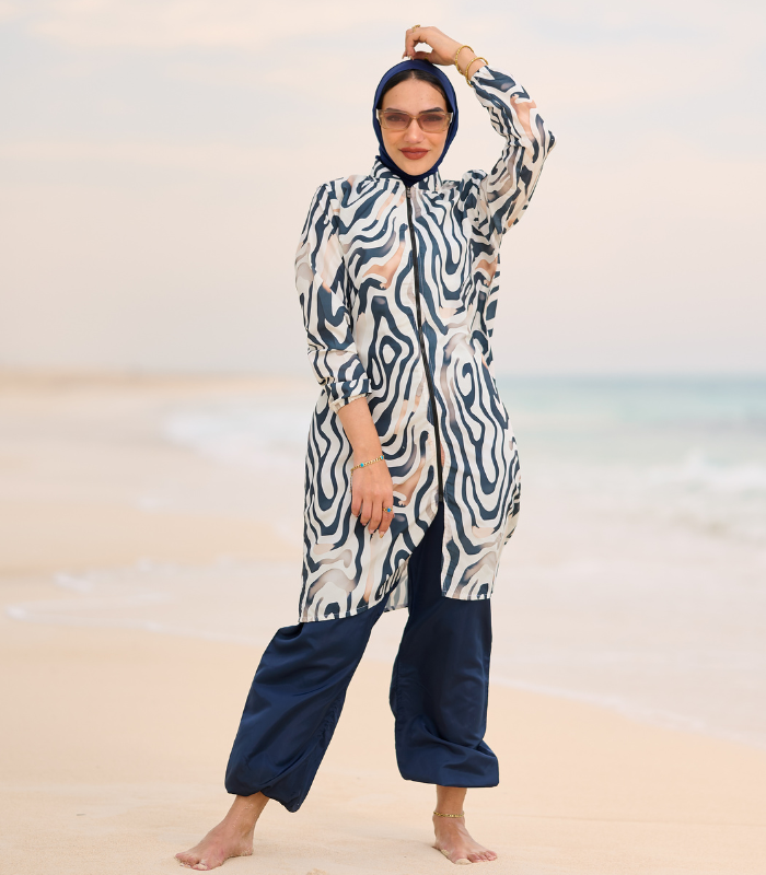 Modest hijab burkini printed