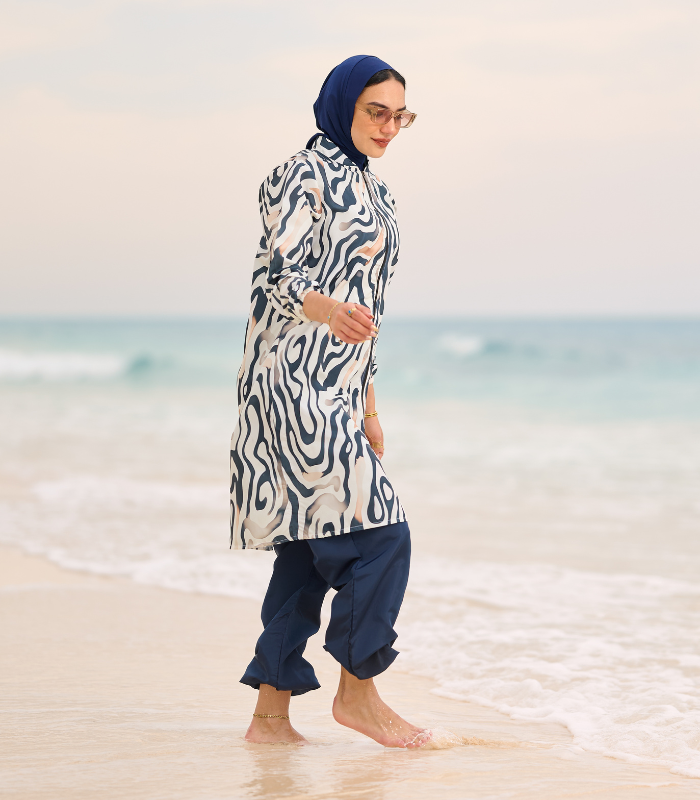 Modest hijab burkini printed