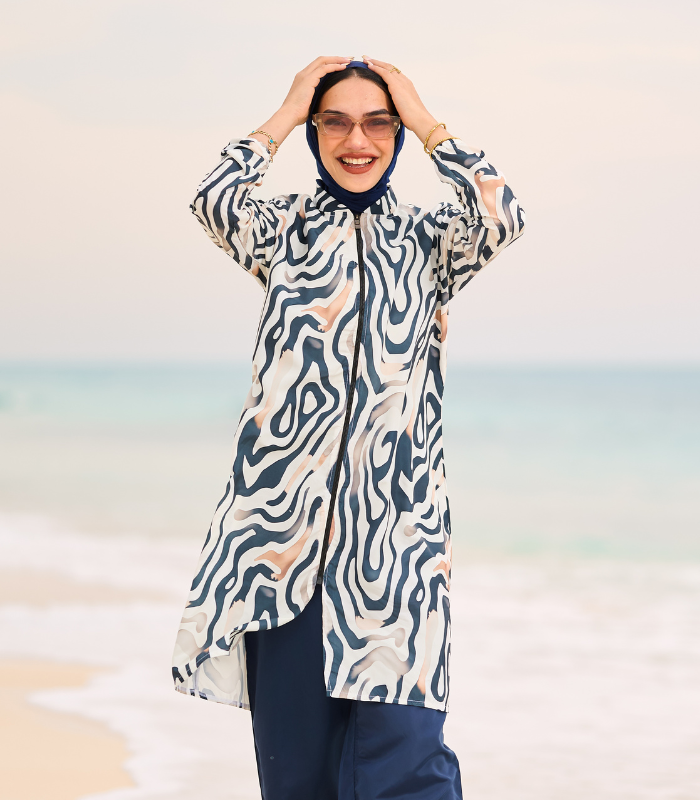 Modest hijab burkini printed Top