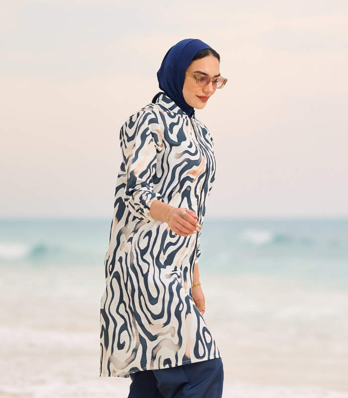 Modest hijab burkini printed Top