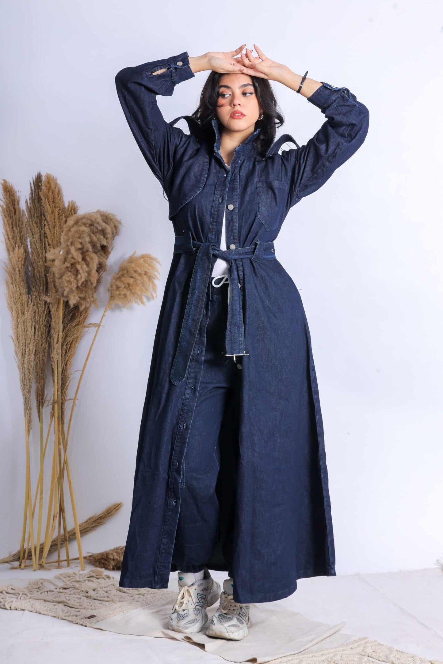 Jeans trench coat