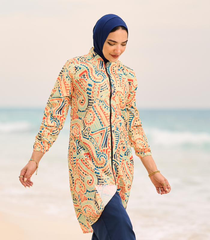 Modest hijab burkini printed Top