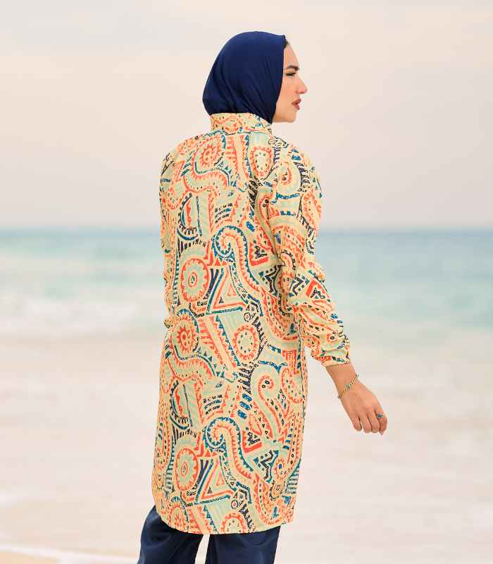 Modest hijab burkini printed Top