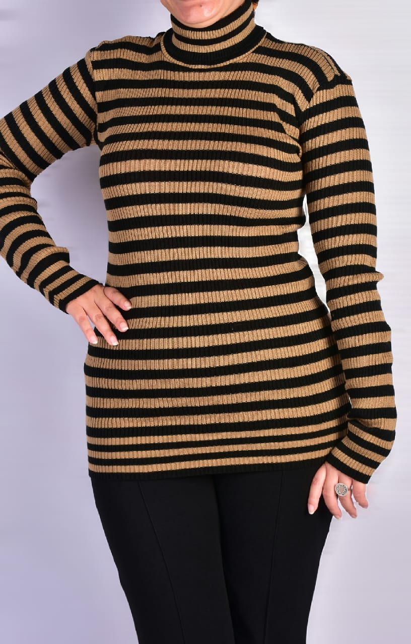 Striped winter basic top
