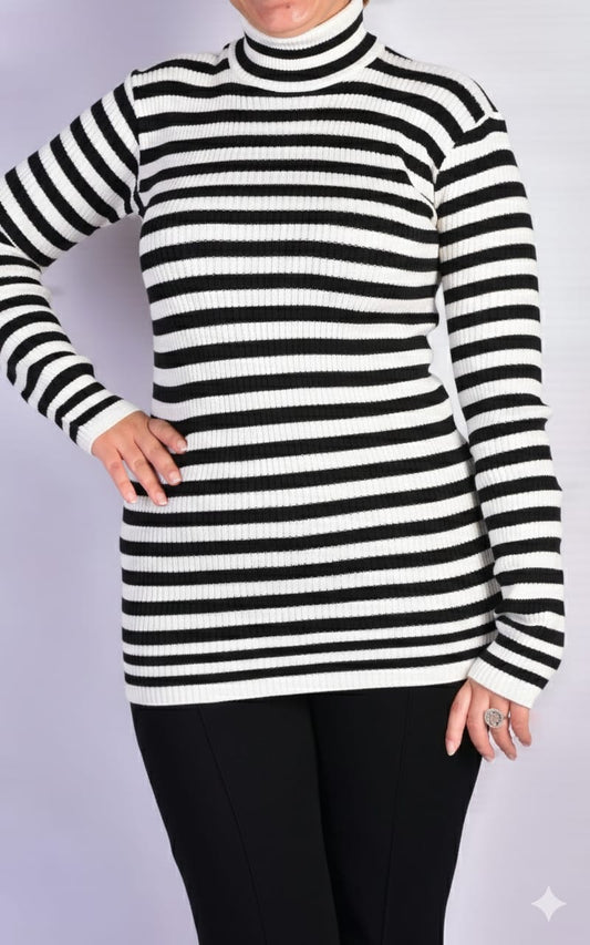 Striped winter basic top