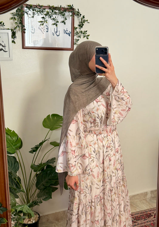 Soft Bloom chiffon dress