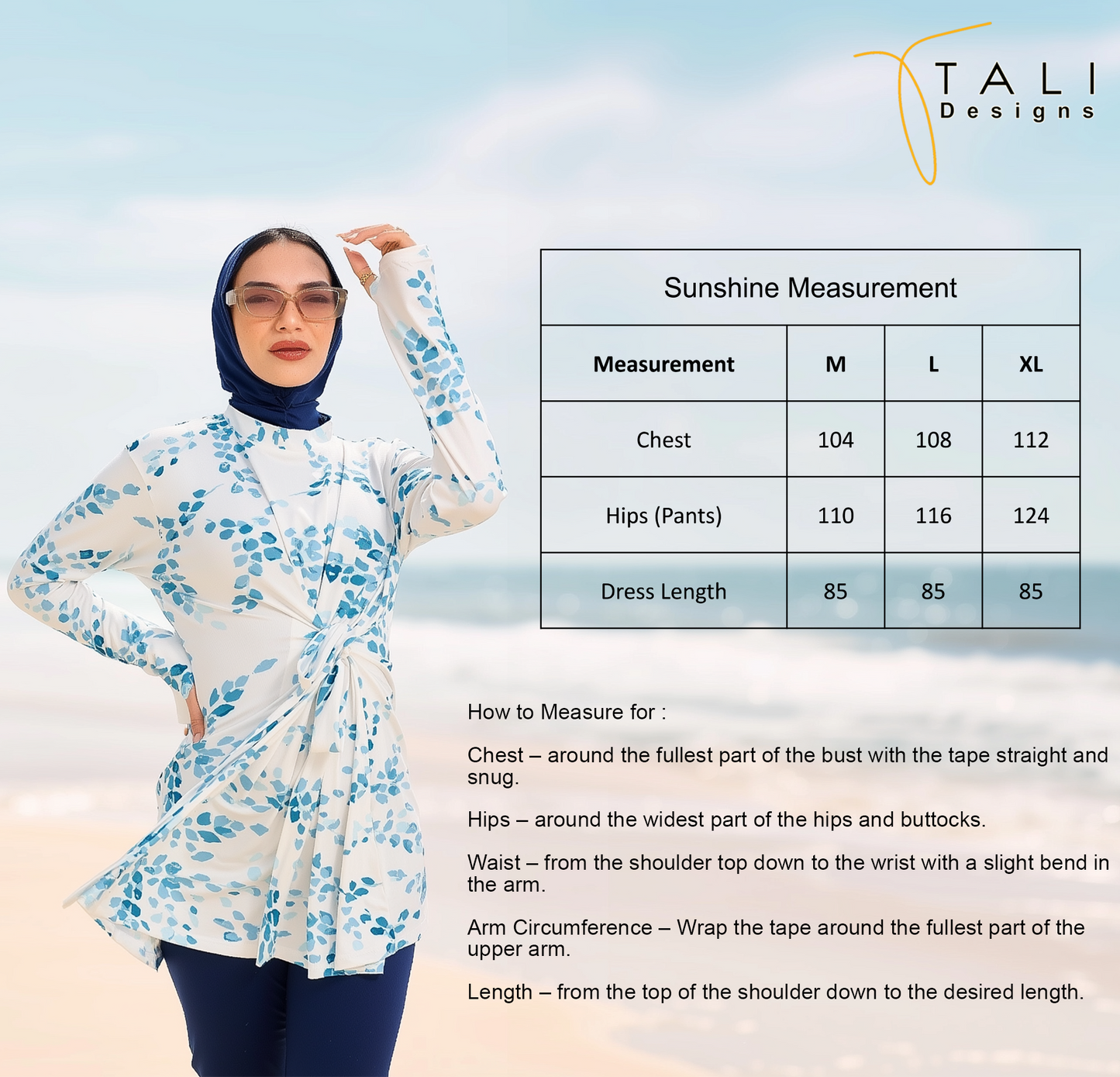 Sunshine Burkini printed Top