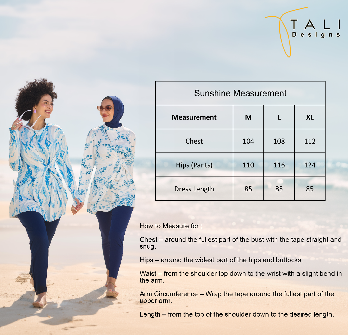 Sunshine Burkini printed