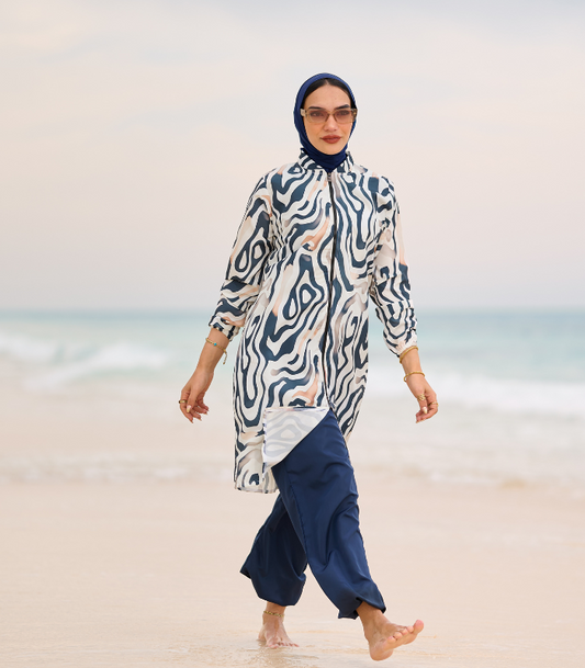 Modest hijab burkini printed