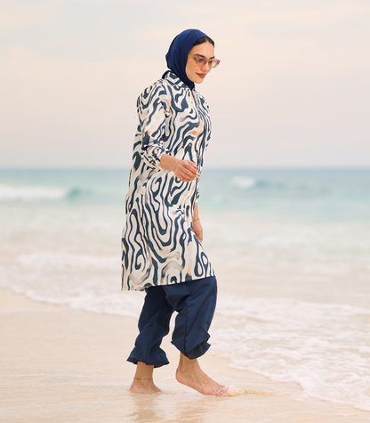 Modest hijab burkini printed