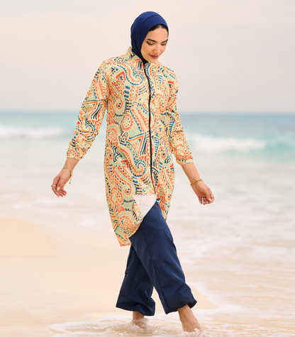 Modest hijab burkini printed