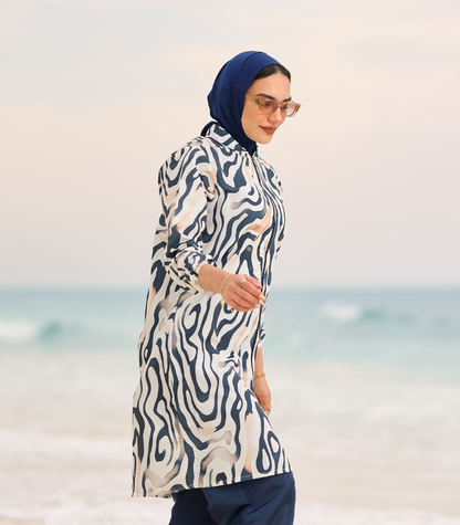 Modest hijab burkini printed Top