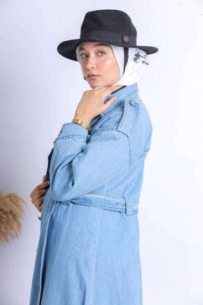 Jeans trench coat