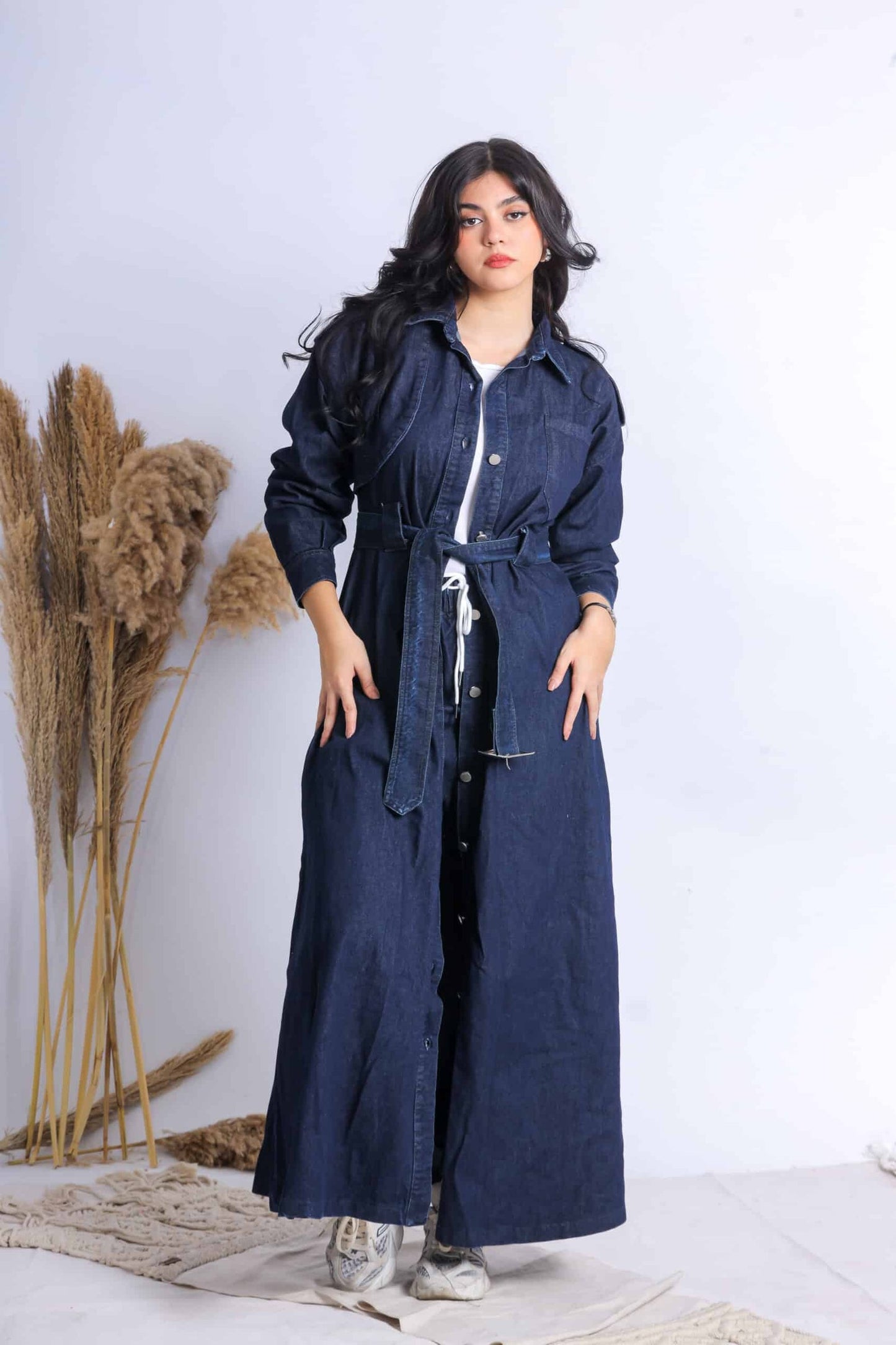 Jeans trench coat