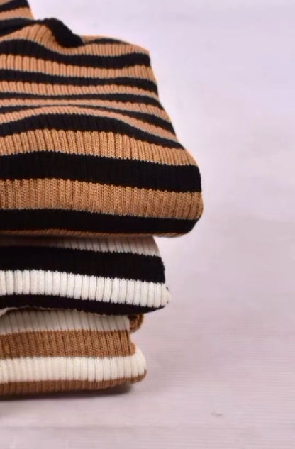 Striped winter basic top