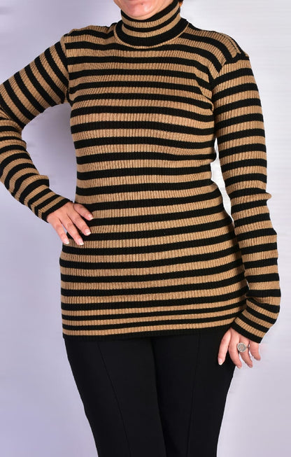 Striped winter basic top