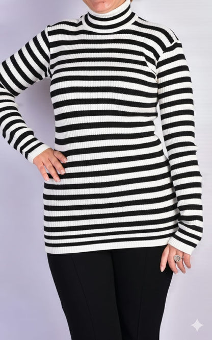 Striped winter basic top