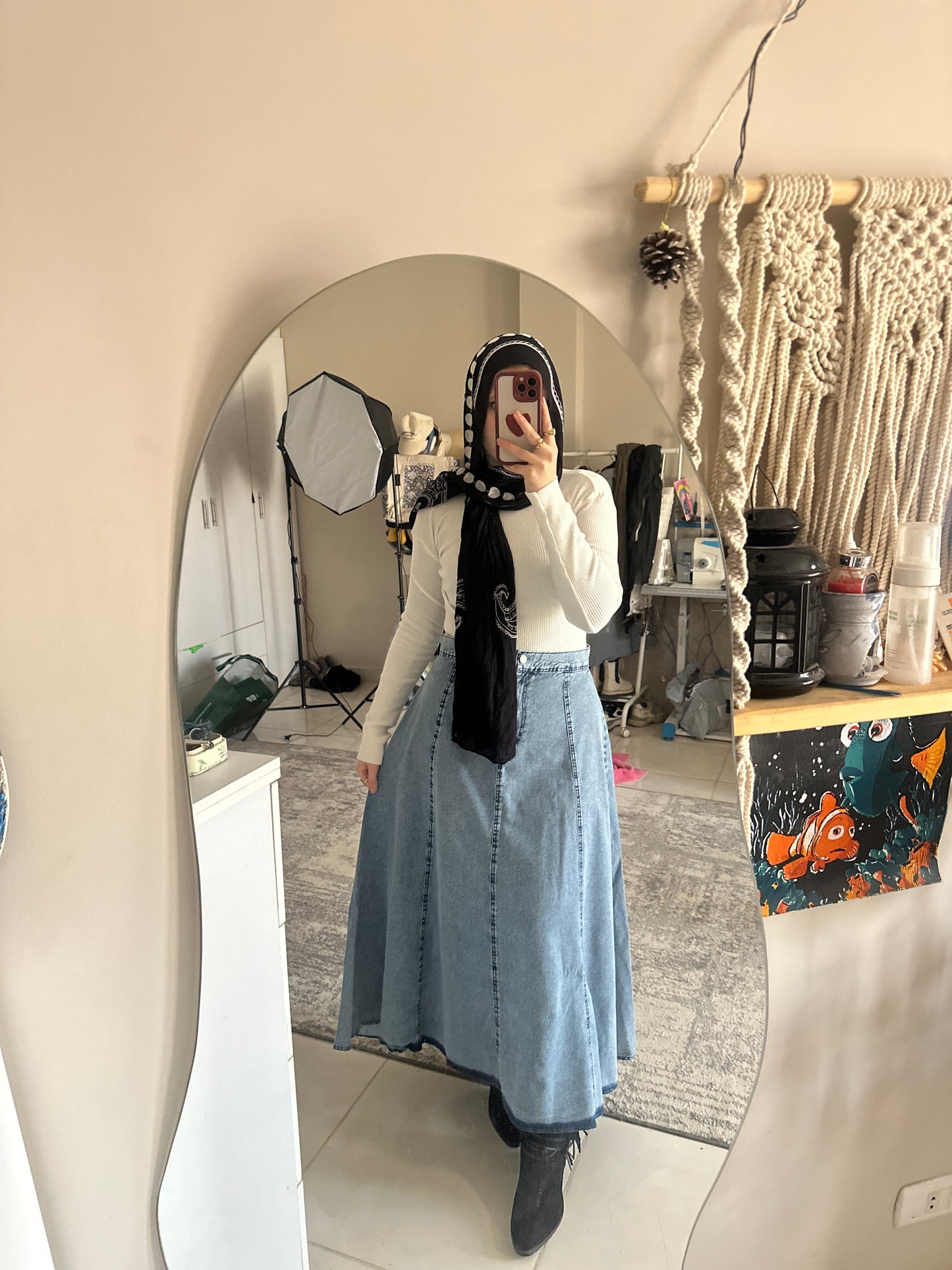 Effortless denim skirt