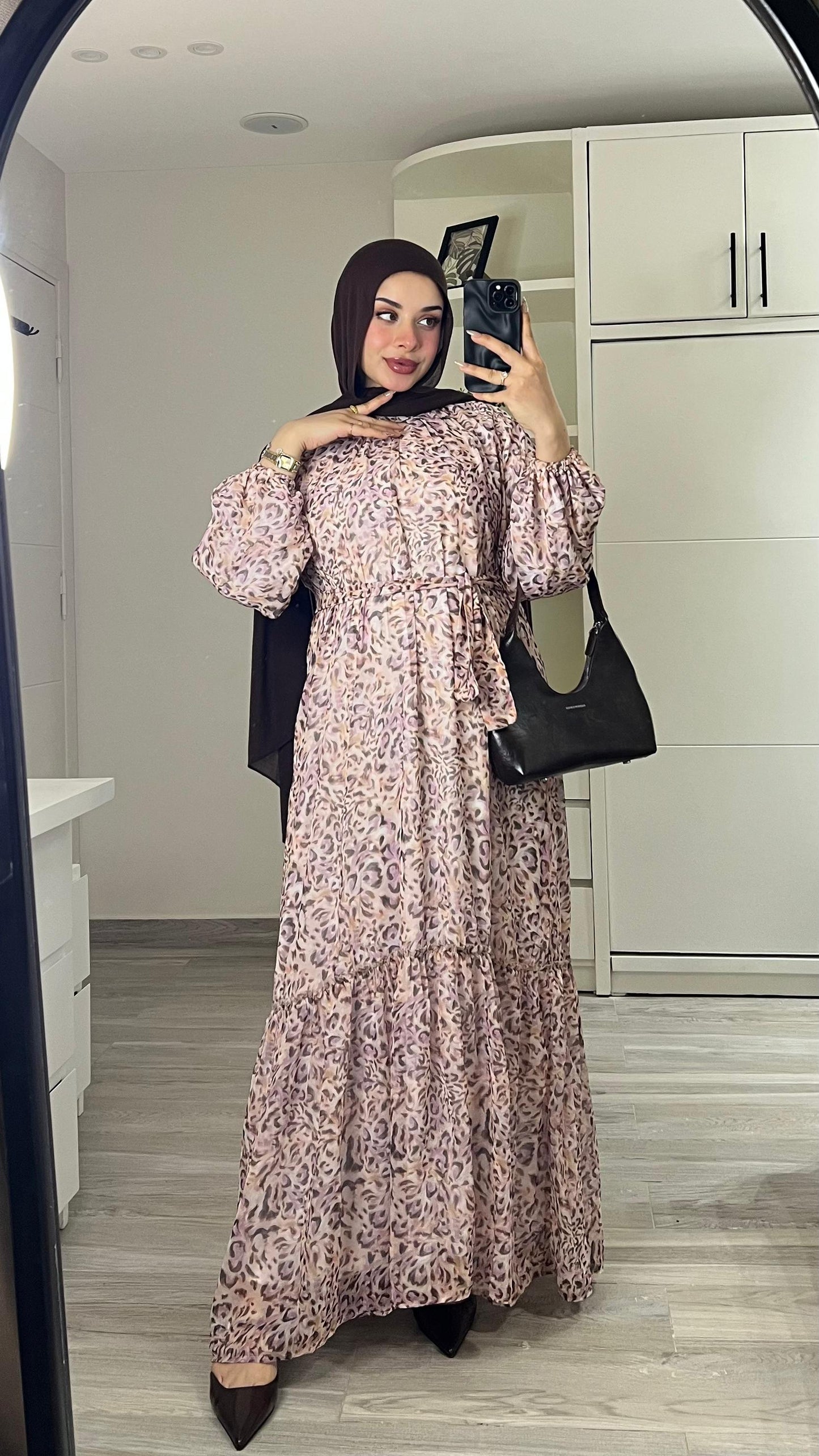 Tala chiffon modest dress