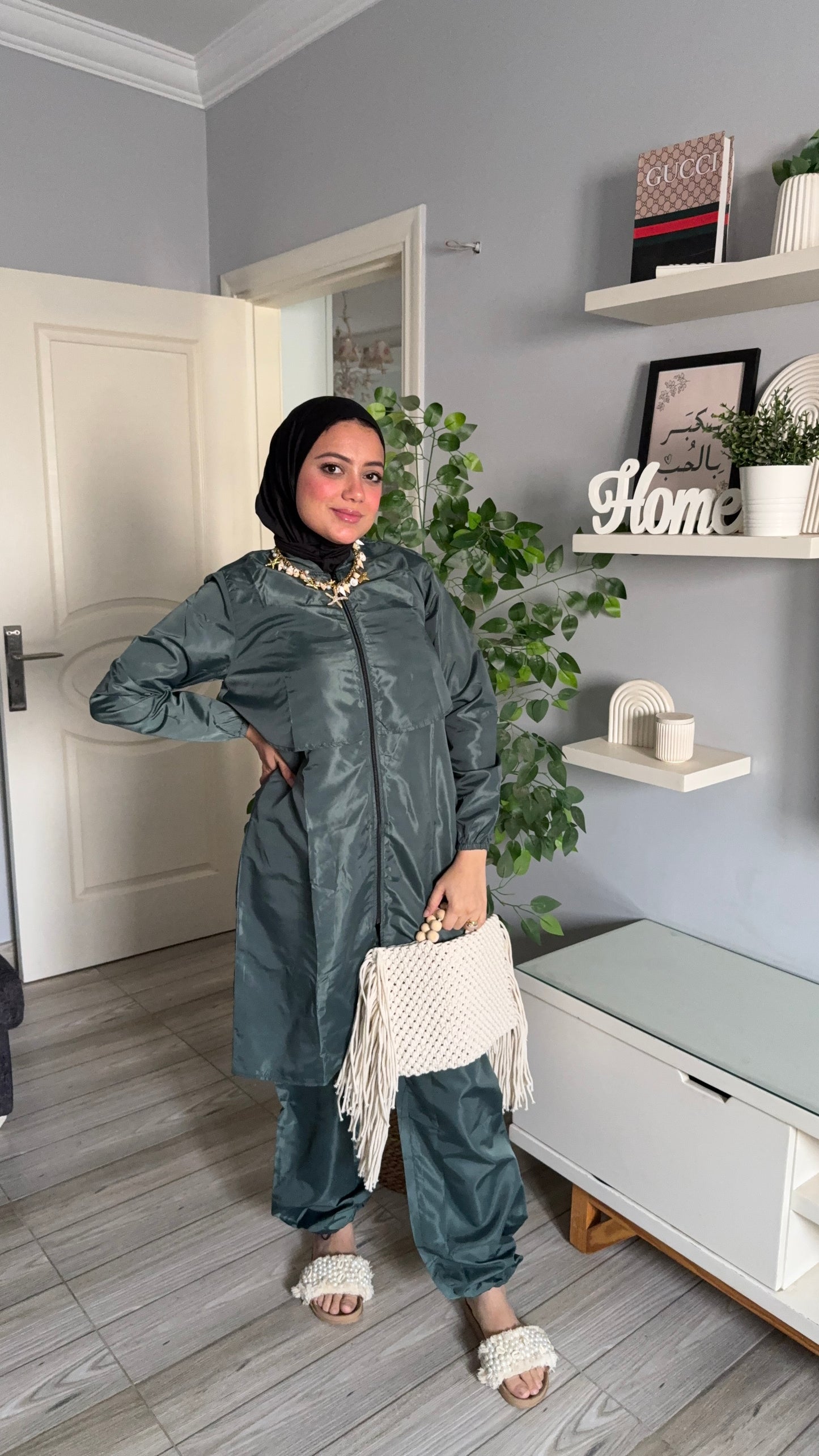 Olive green modest burkini