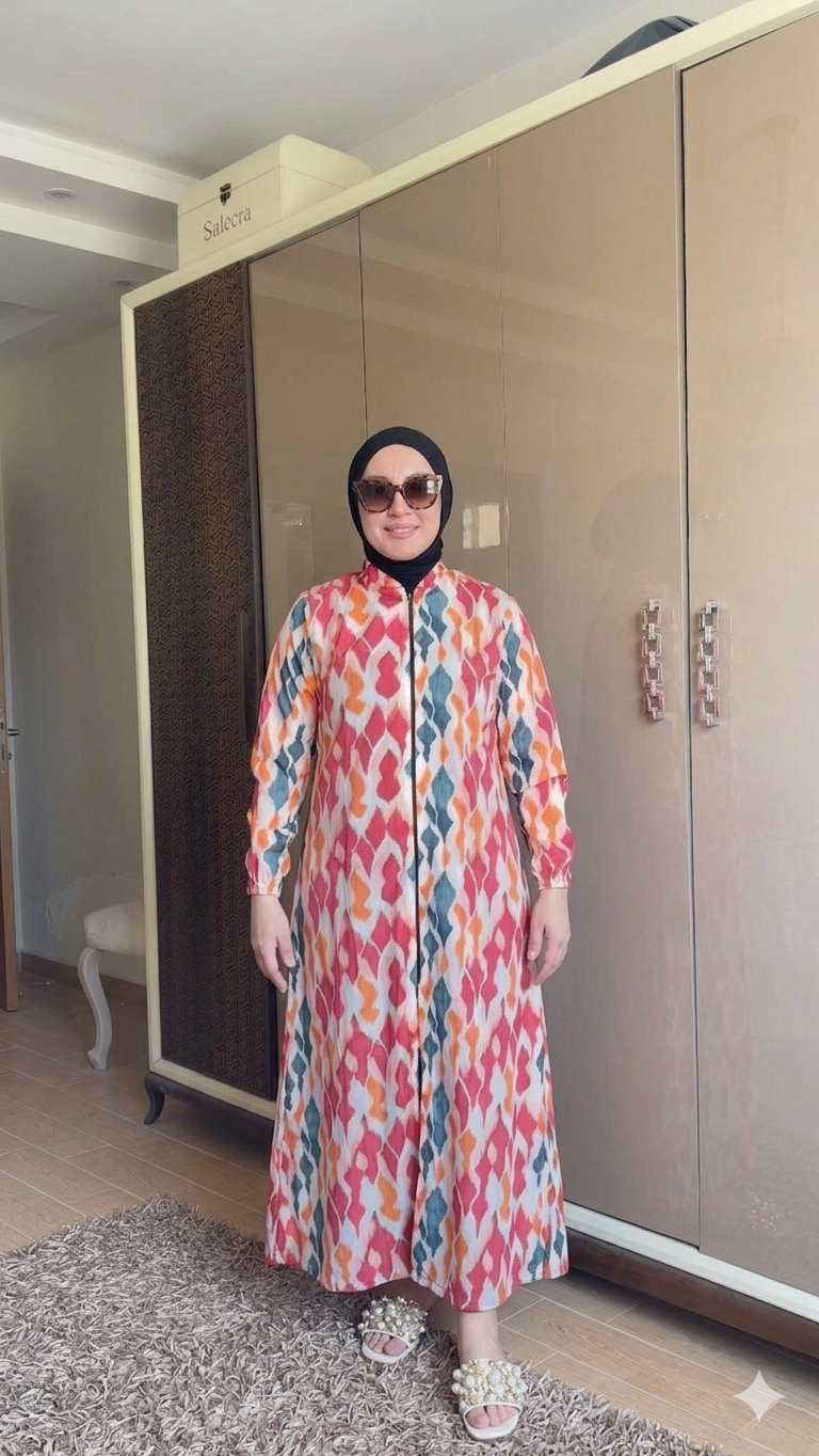 BOHO flame modest burkini ( extra long )