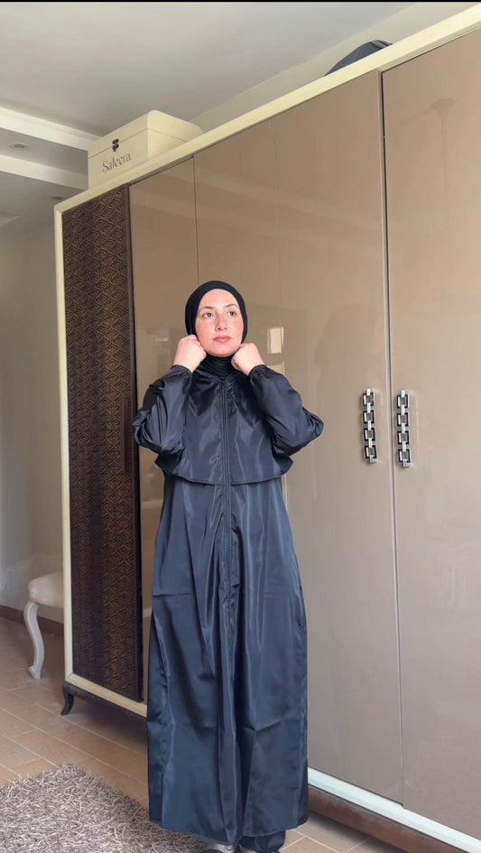 BLACK modest burkini ( extra long )
