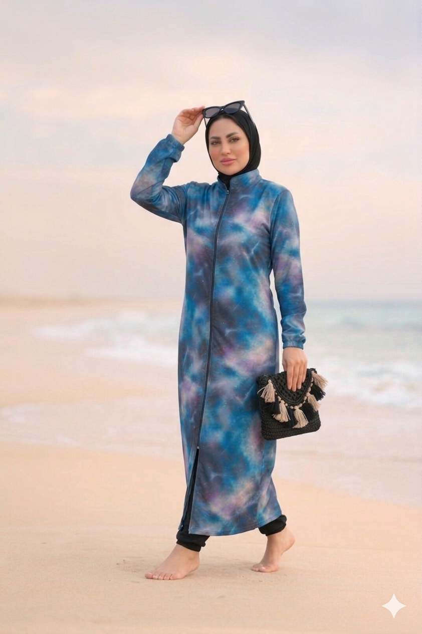 Space modest burkini ( extra long )