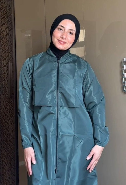 Olive green modest burkini ( extra long )