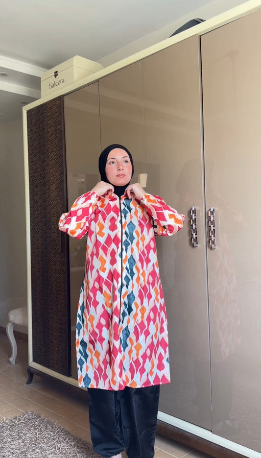 Boho flame modest burkini