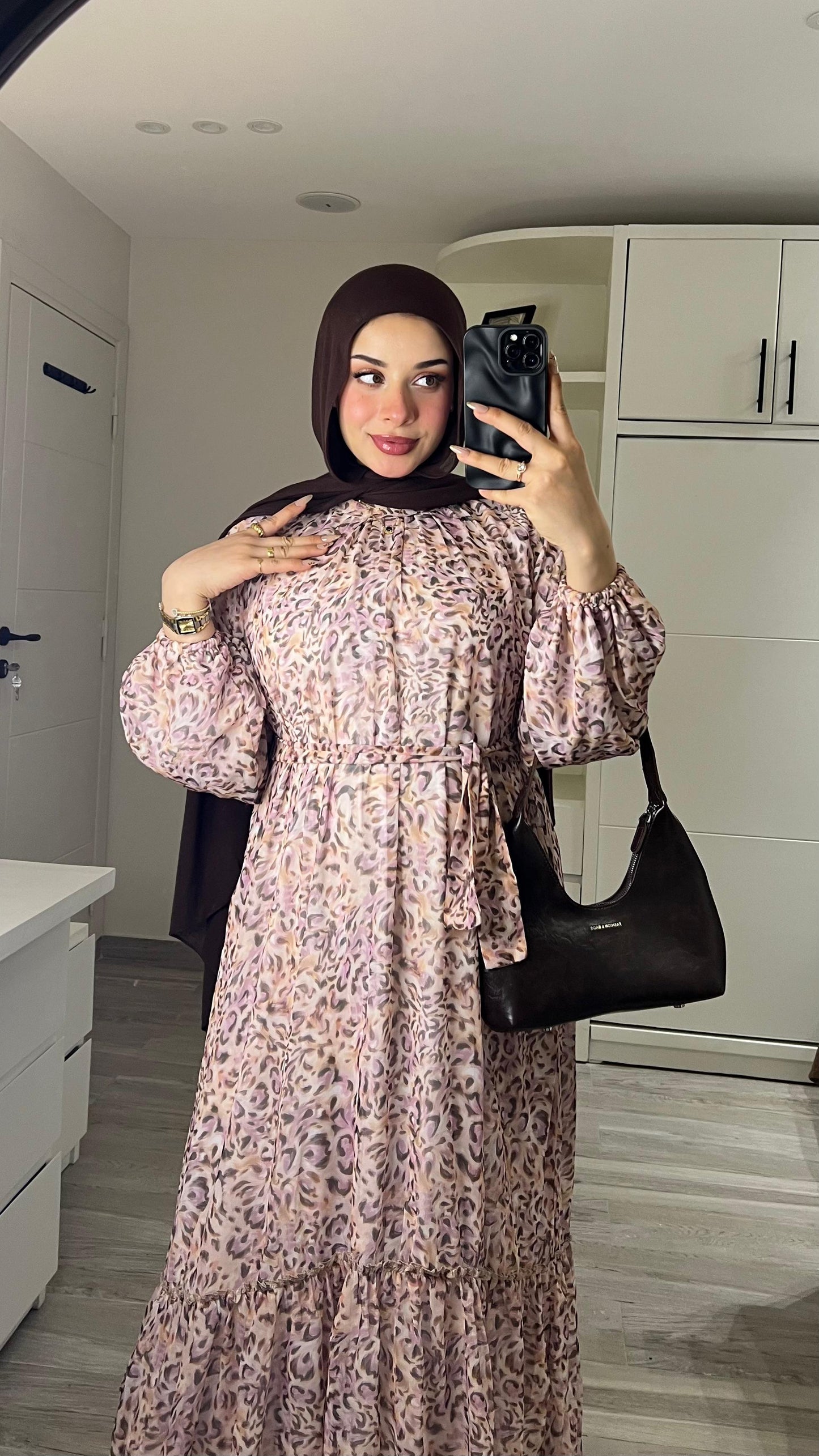 Tala chiffon modest dress